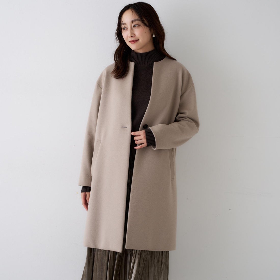 アンタイトル UNTITLED 【日本製／通勤／フォーマル】カシミヤ混ノー