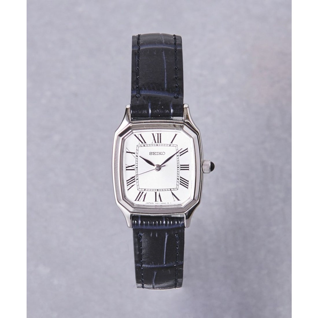 UNITED ARROWS 【別注】＜SEIKO＞スクエア レザー 腕時計 （NAVY