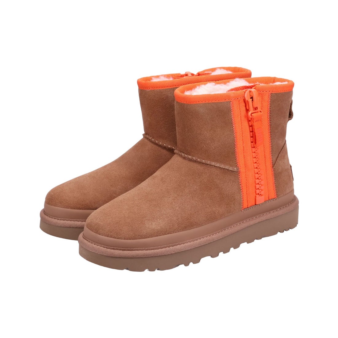 UGG アグ ムートンブーツ クラシック ミニ ジッパー テープ ロゴ
