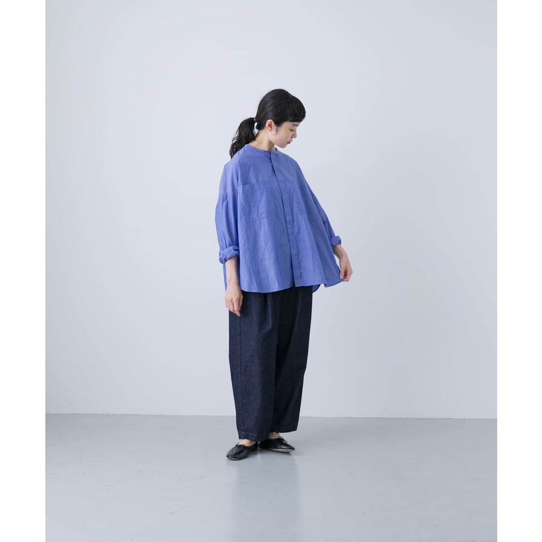 カグレ かぐれ コットンダブルポケットワイドシャツ （オフホワイト