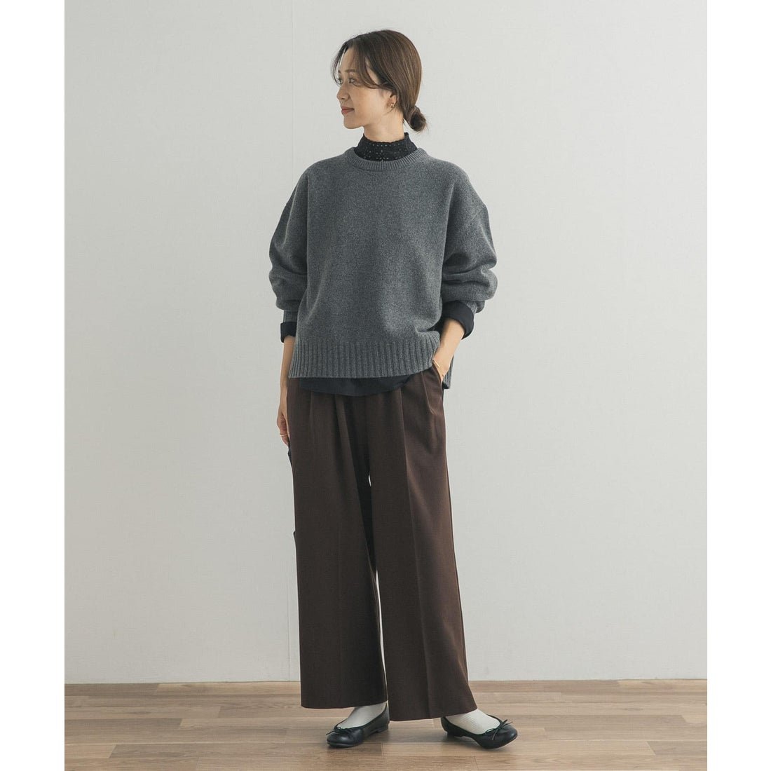 アーバンリサーチ ドアーズ URBAN RESEARCH DOORS アイレットレース衿