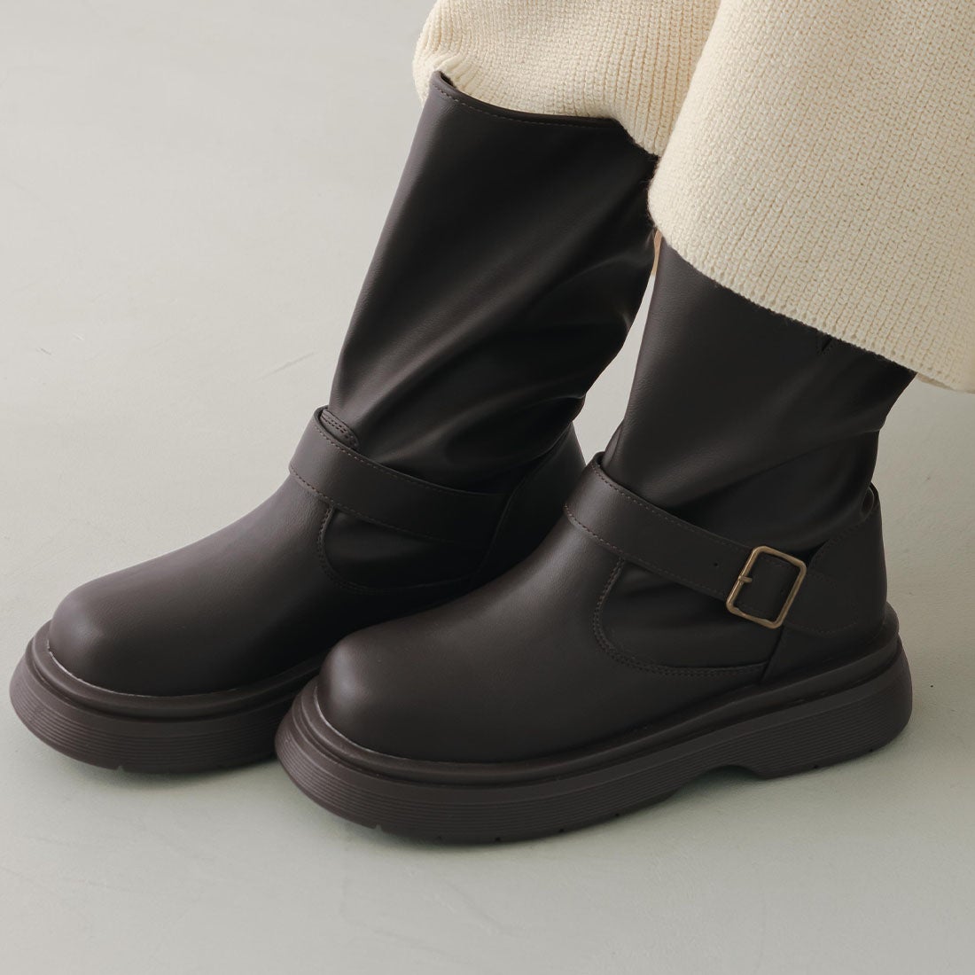 yumi.×VIVIANコラボ】ヴィヴィアン VIVIAN 厚底ストレッチエンジニア