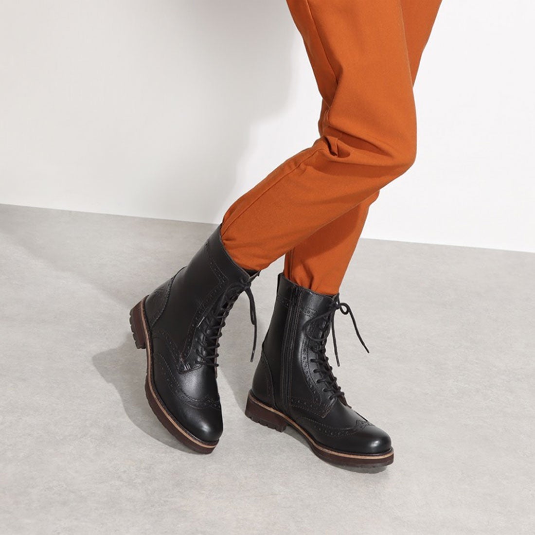 本革レースアップブーツ （ブラック） -YOSUKE U・S・A 公式