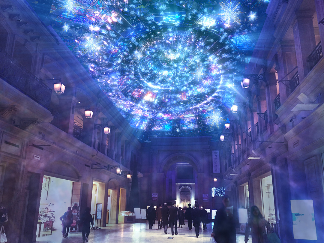 ステンドグラスと雪の結晶が幻想的☆3つの光の世界が中世ヨーロッパの