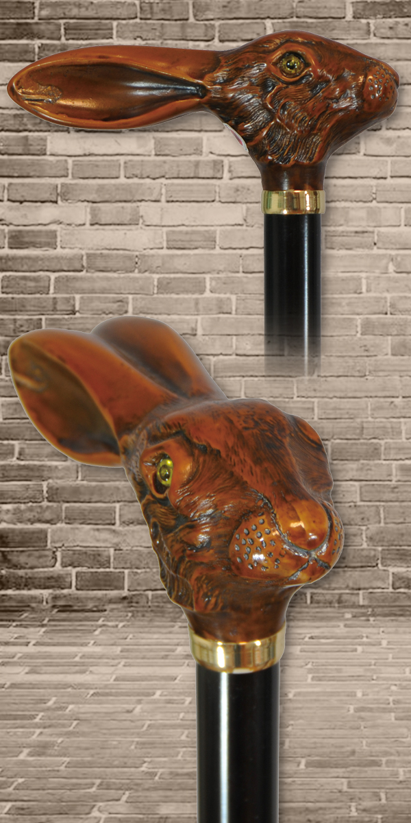 イタリア製アニマルハンドルステッキ ウサギ W0014｜瀬川商店