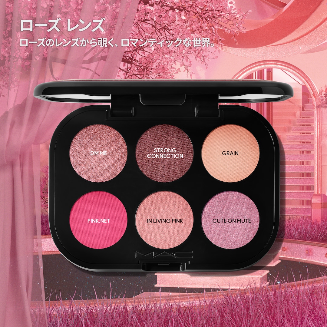 コネクト イン カラー アイシャドウ パレット x 6: ローズ レンズ