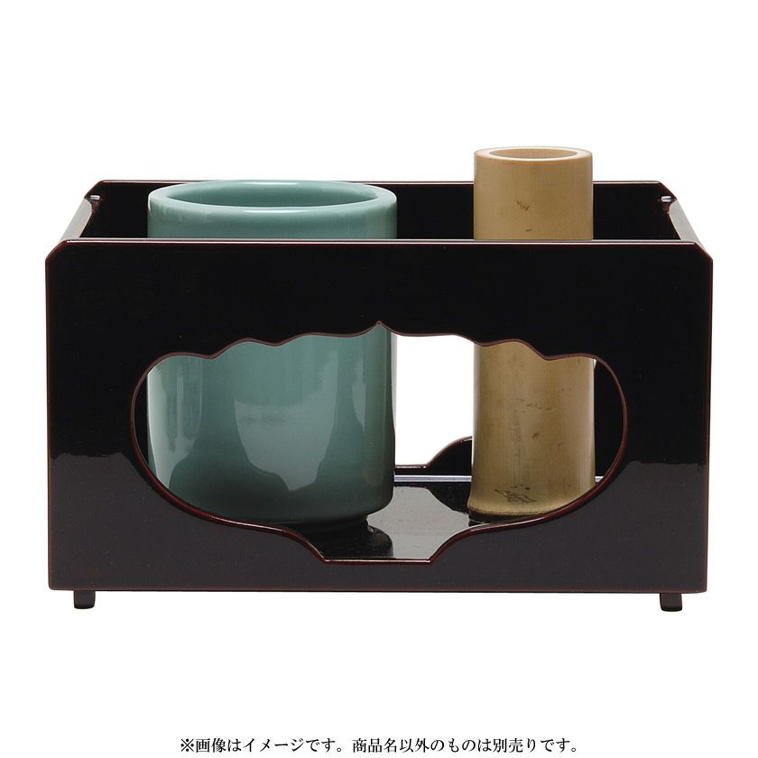 茶道具 莨盆（煙草盆・たばこぼん） 香狭間透莨盆 溜塗 玄々斎好写