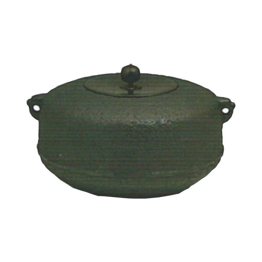 茶道具 置炉釜（おきろがま） 焼抜 刷毛目 置炉釜 置炉用釜