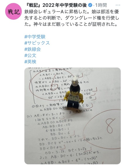 新中2/鉄緑会：第2回校内模試（レギュラーAに昇格） | 『戦記』