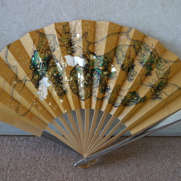 鉄扇(ステンレス扇)一尺 逸品入魂手描き絵シリーズ | 鉄扇・扇子の扇八郎