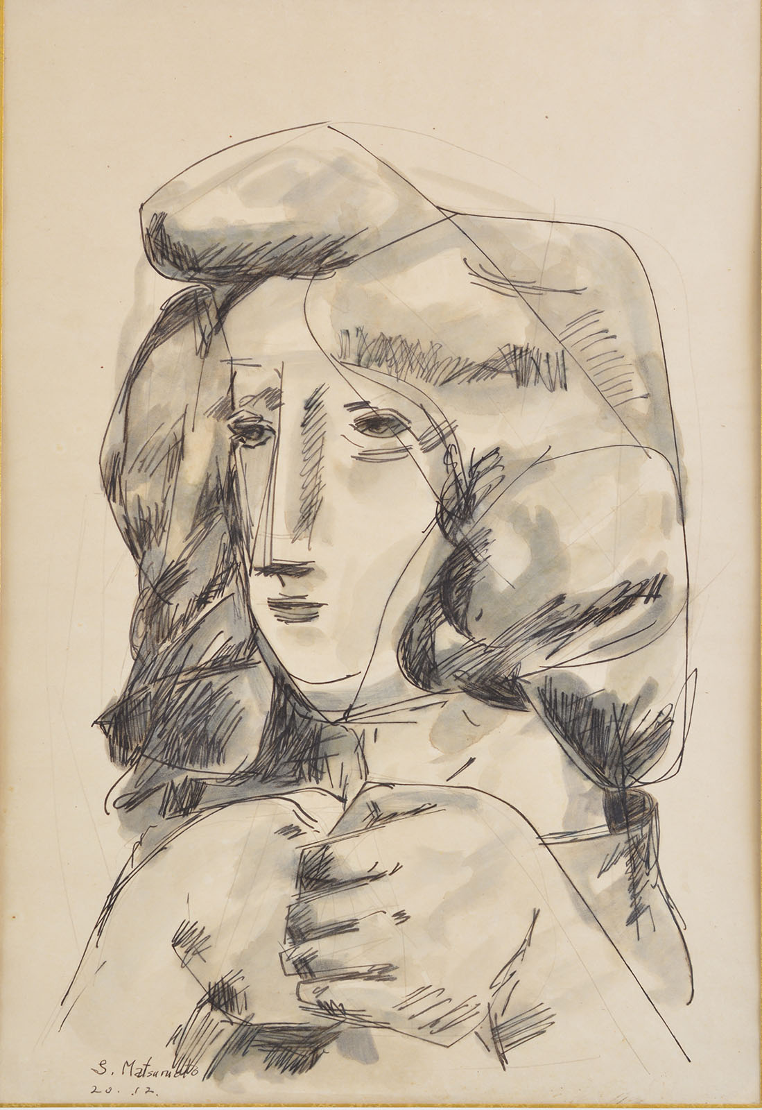 B-IK2255-H31-R01｜松本竣介｜婦人像｜本間美術館所蔵作品データベース