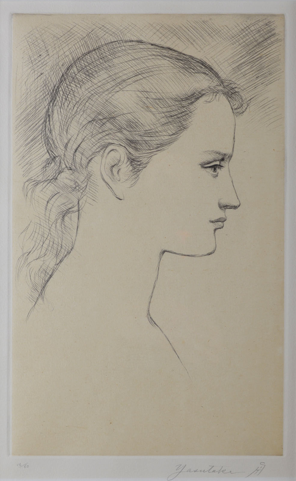 C-IK2183-H31-R01｜船越保武｜版画集「10人の女たち」 T嬢｜本間美術館