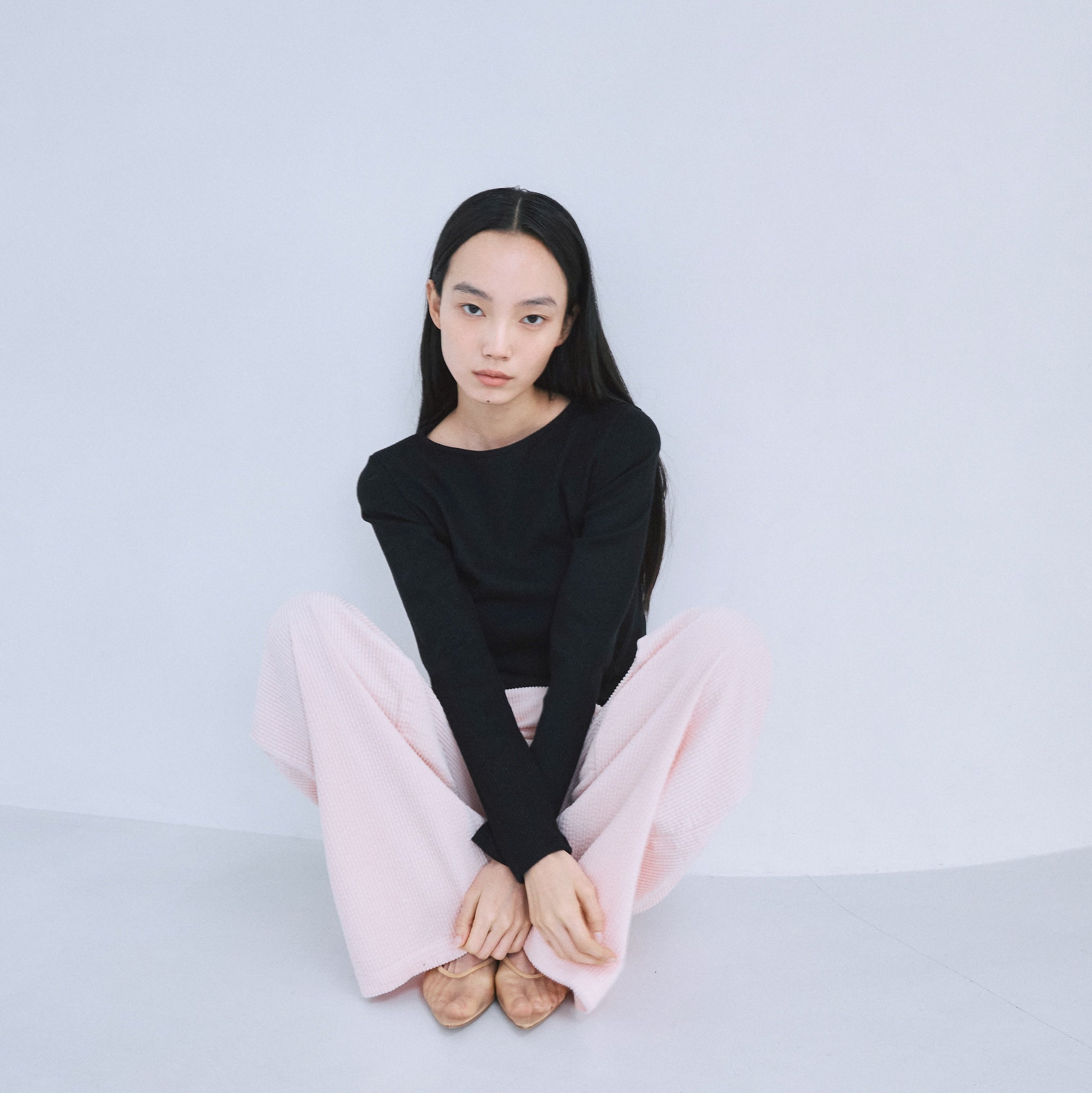 Glitter RIB Asymmetryトップス