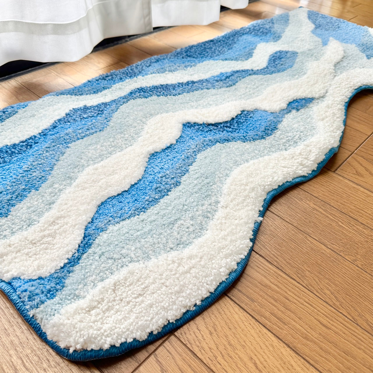 ウェーブマット 波のマット 玄関マット 海のラグマット ビーチマット