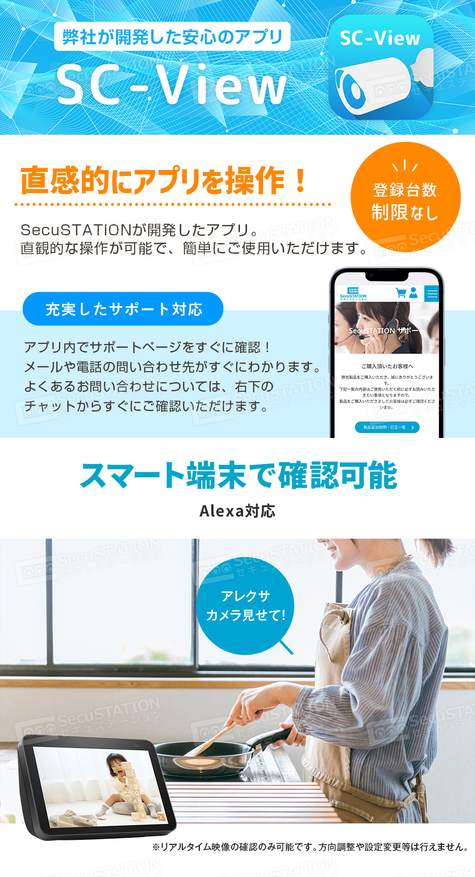 SecuSTATION 公式ストア 【一般用】ドーム型パンチルト対応カメラ SC