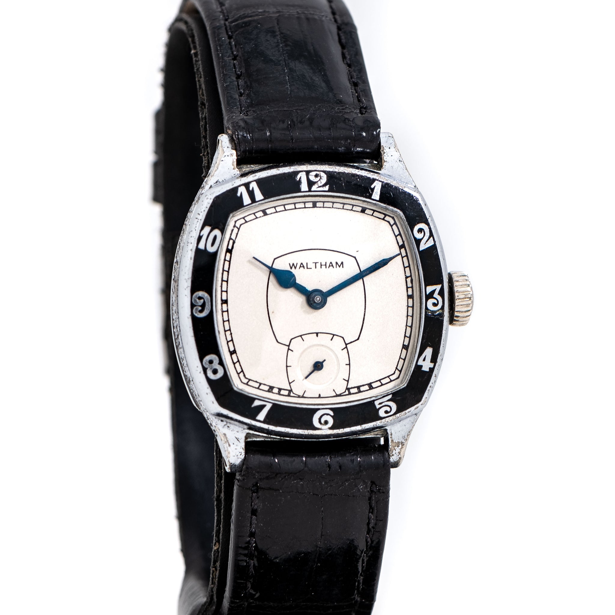 1928 Vintage Waltham Cushion Shaped Nickel Watch (# 15474