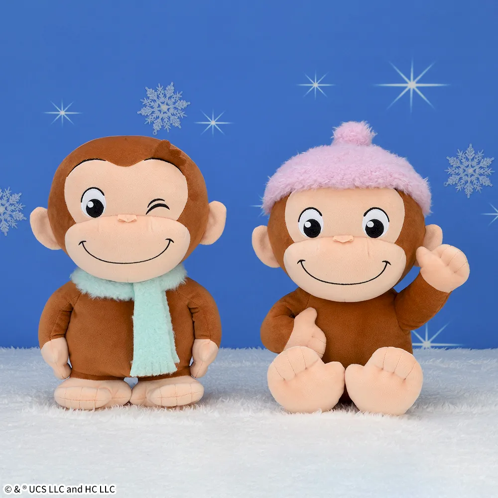 おさるのジョージ ぽってりLぬいぐるみ ウィンター｜プライズ・くじ