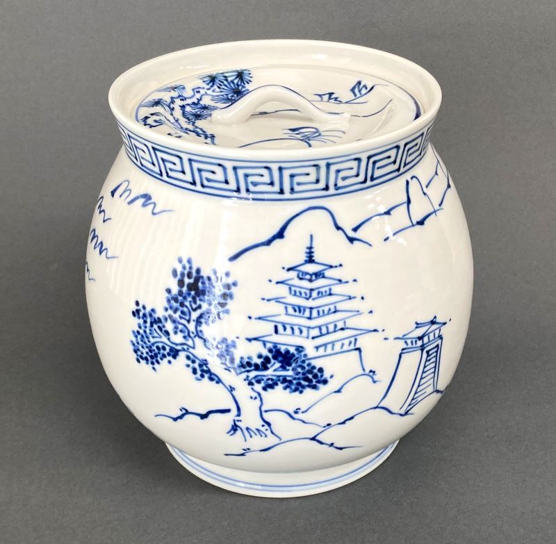 水指（茶道）紫陽花