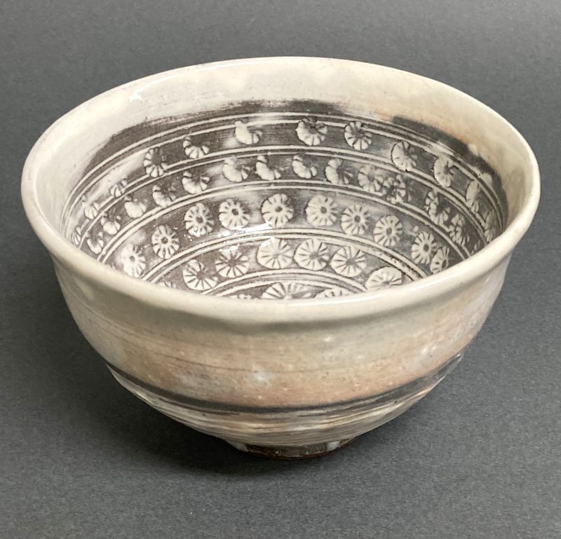 茶道具】 三作三島 茶碗 *清和窯*京三島