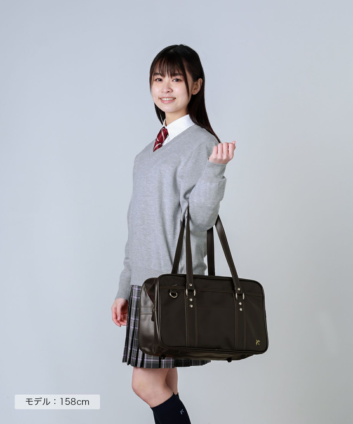 スクール合皮サブバック(ブラウン×ゴールド) ARCB-2011-06 | 原宿発の