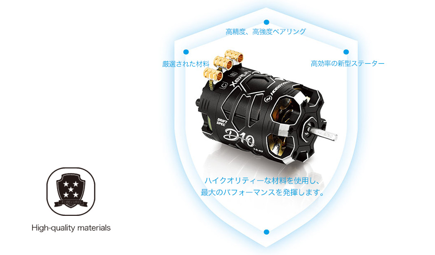 HOBBYWING XeRUN-D10 ブラシレスモーター 13.5T【1/10用】 - セキド