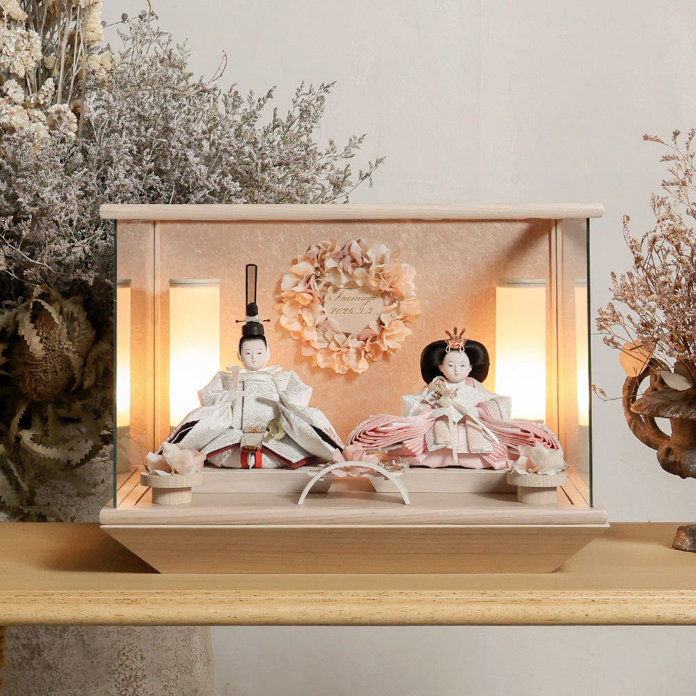 雛人形 kokokara（ここから） 桃音-mone-（もね） 花飾りひな人形