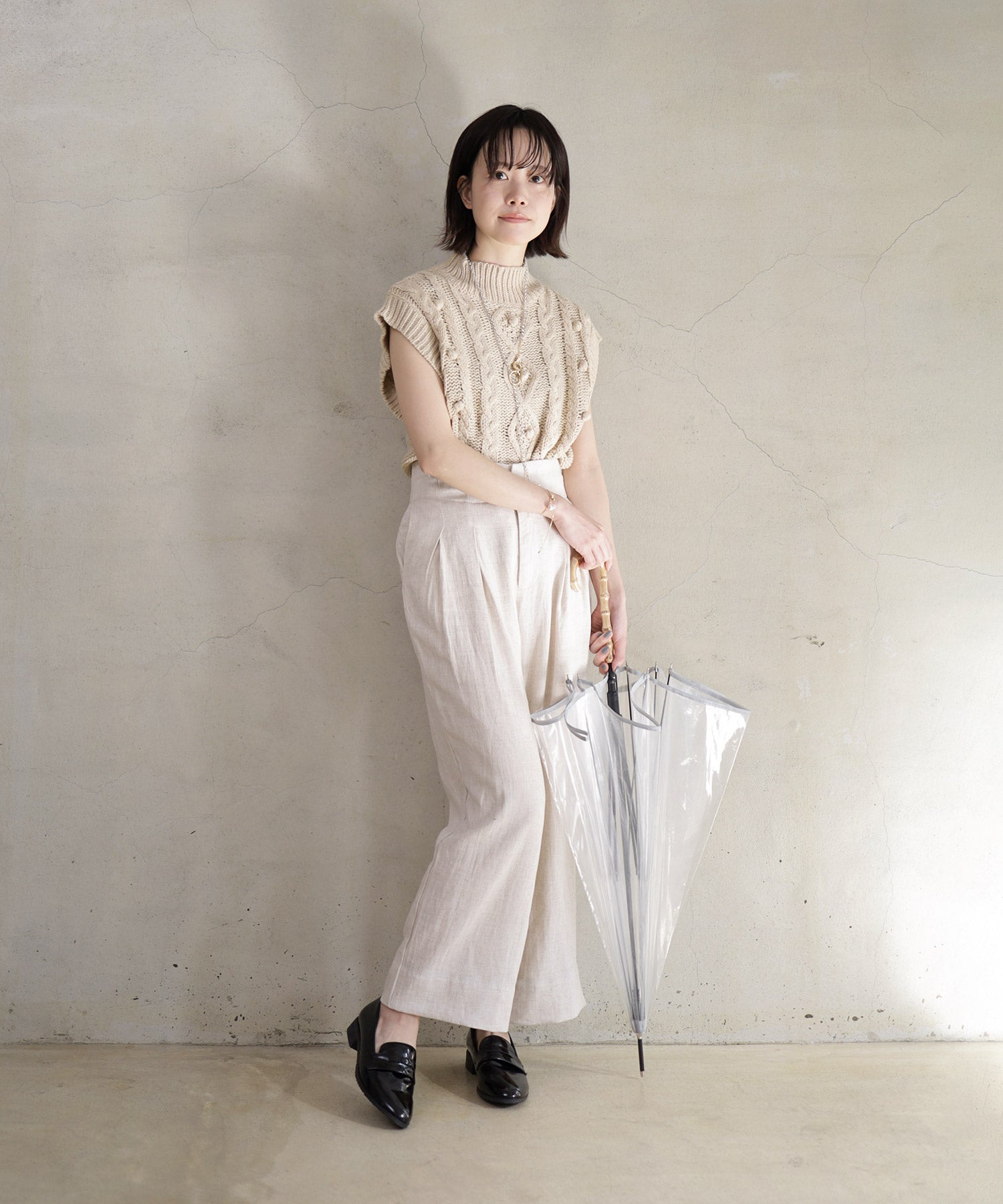 生活防水！晴雨兼用コインローファーパンプス/レインシューズ/レイン