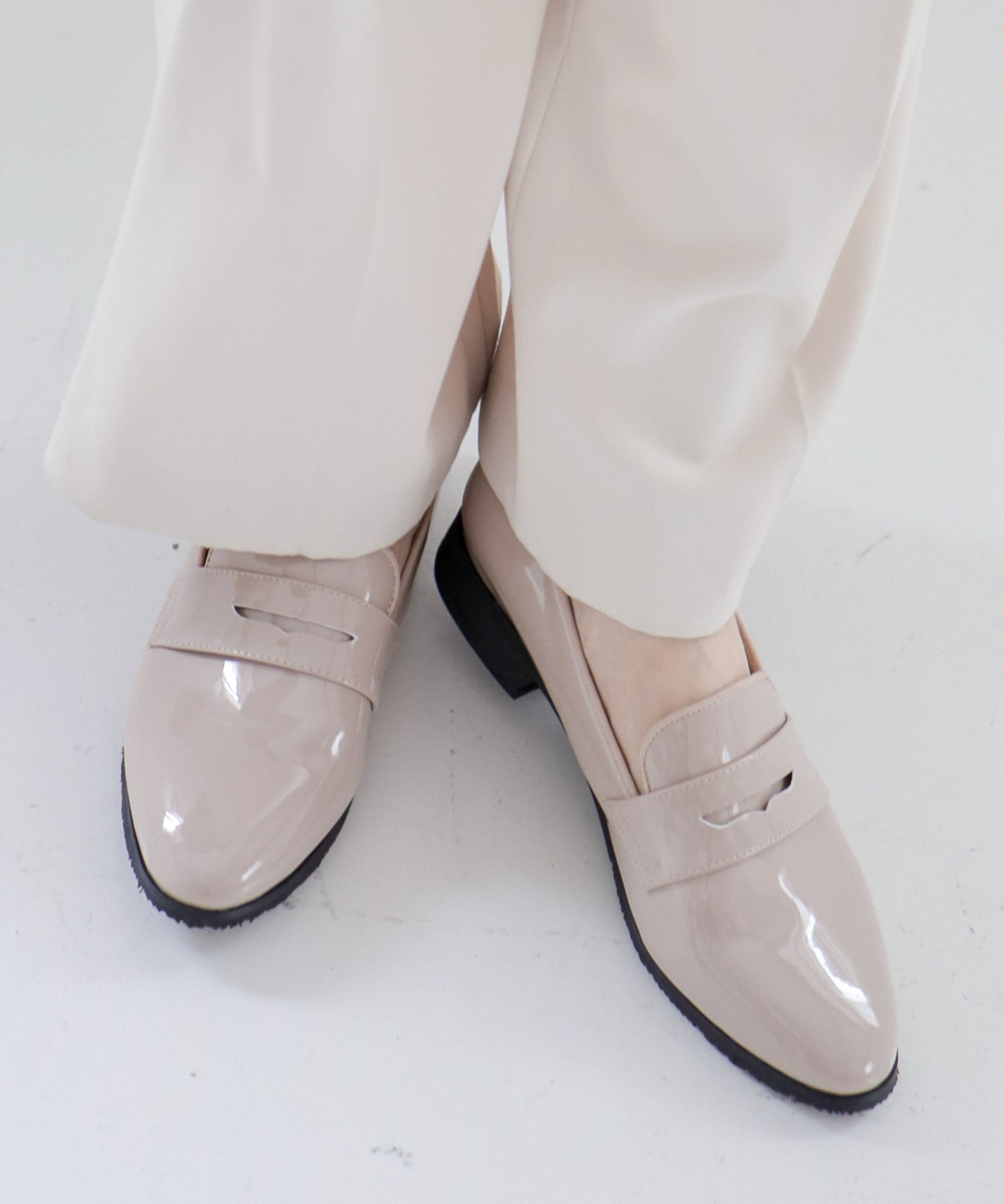 生活防水！晴雨兼用コインローファーパンプス/レインシューズ/レイン