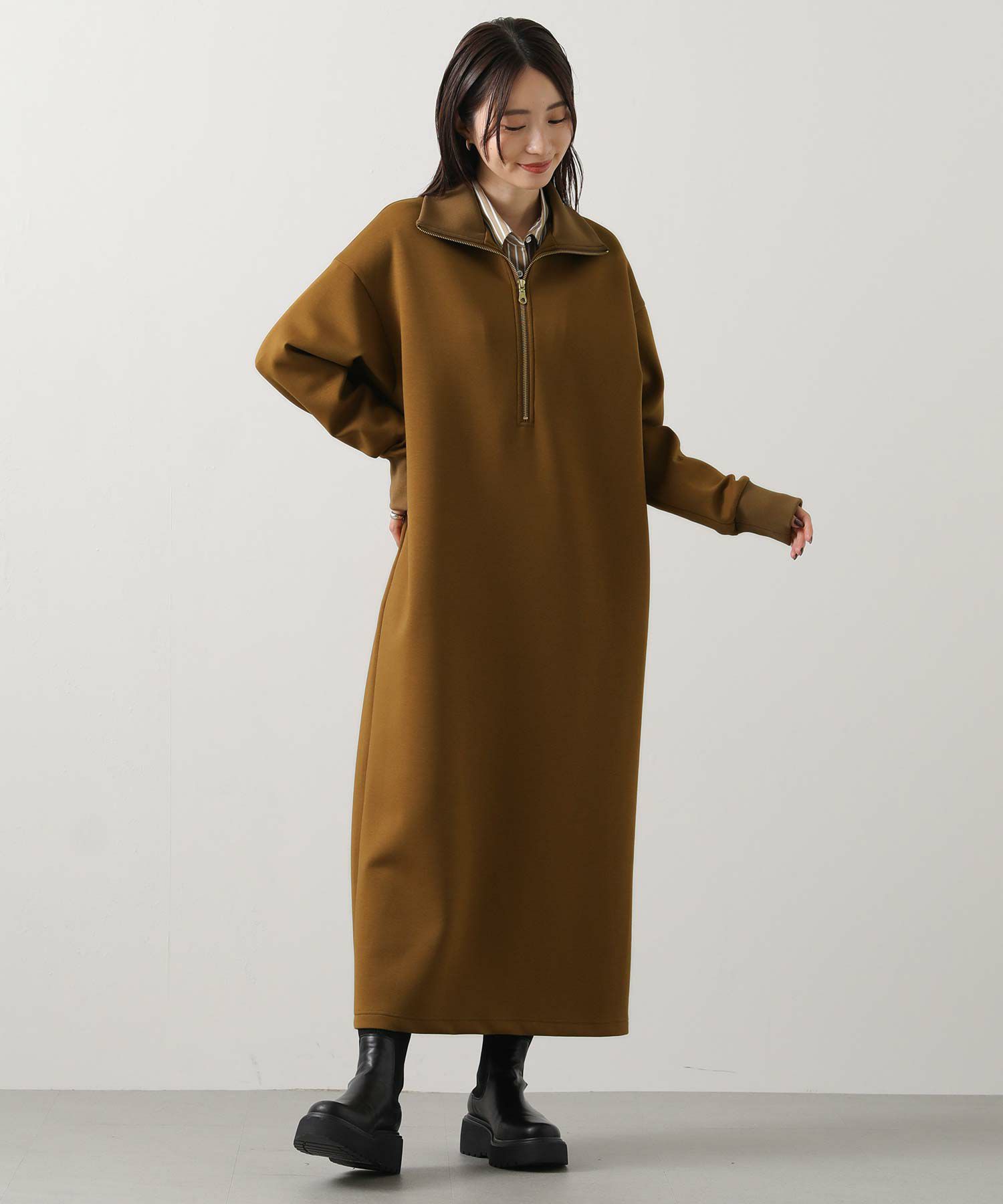 Gready Brilliants.ハーフジップカットワンピース | SEKIMIKI Online