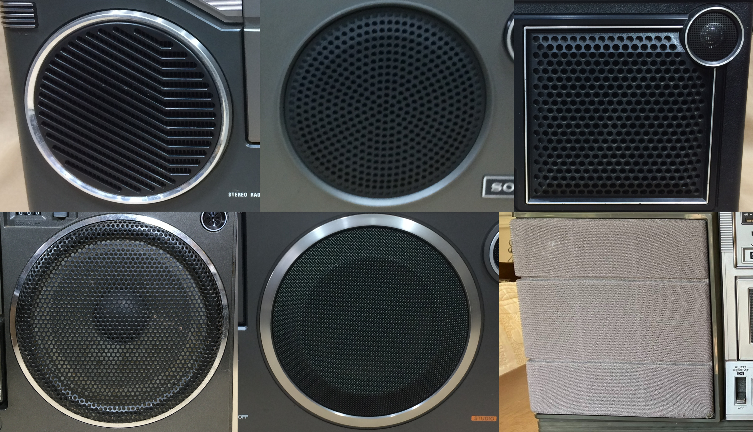 昭和ラジカセのデザイン – スピーカーグリル前編：プラスチック