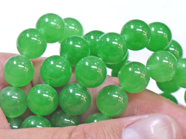 翡翠（グリーン染め） 10ミリ 【bz-jade-dyed-green10】【定型外可