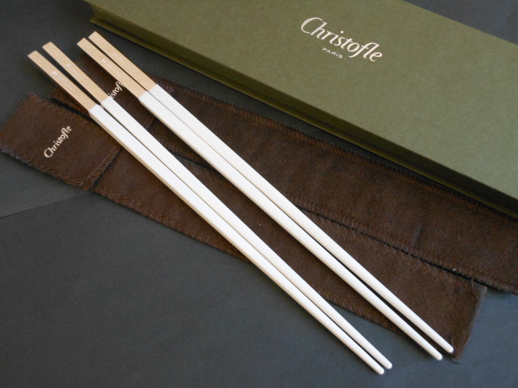 新品】Christofle ユニ 箸 ペアセット ノワール＆ブランシュ 白・黒