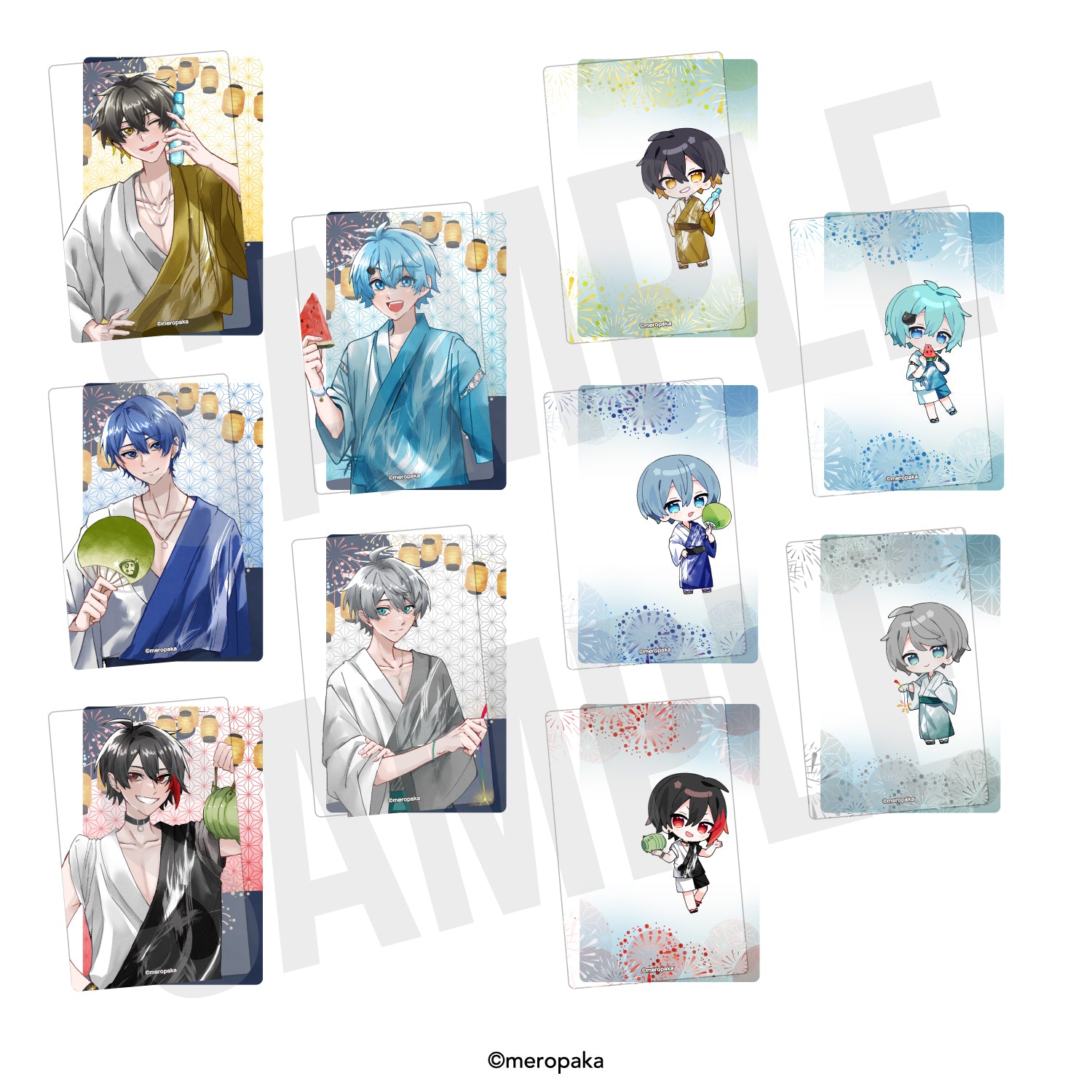8月下旬以降順次発送予定】めろぱかランダムクリアカード 2024年夏ver