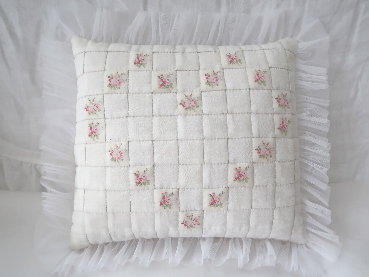 Cushion-038）スクエアハートのクッション キット | フラワー