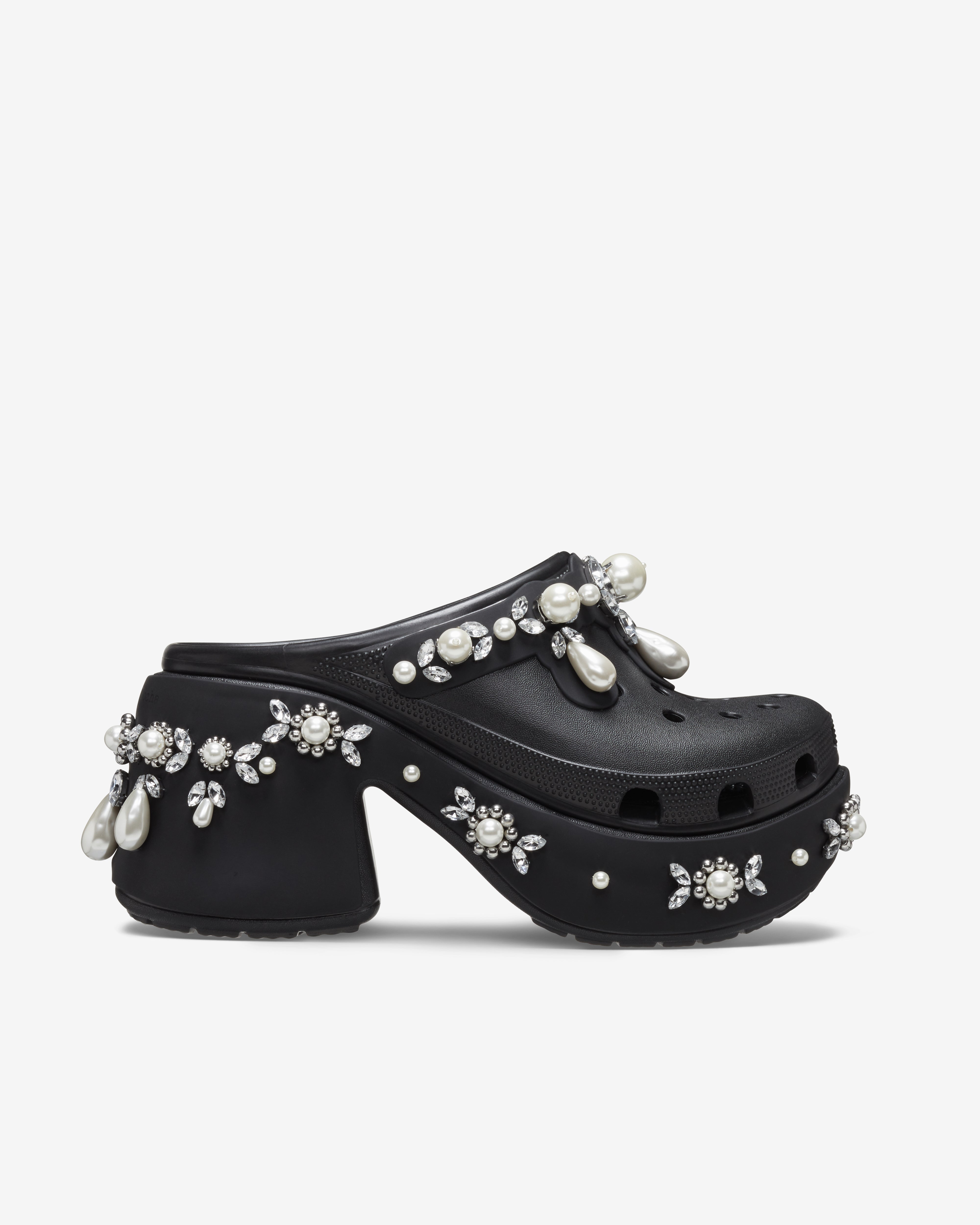 Simone Rocha: Crocs Siren Spiked (Black) | DSMNY E-SHOP