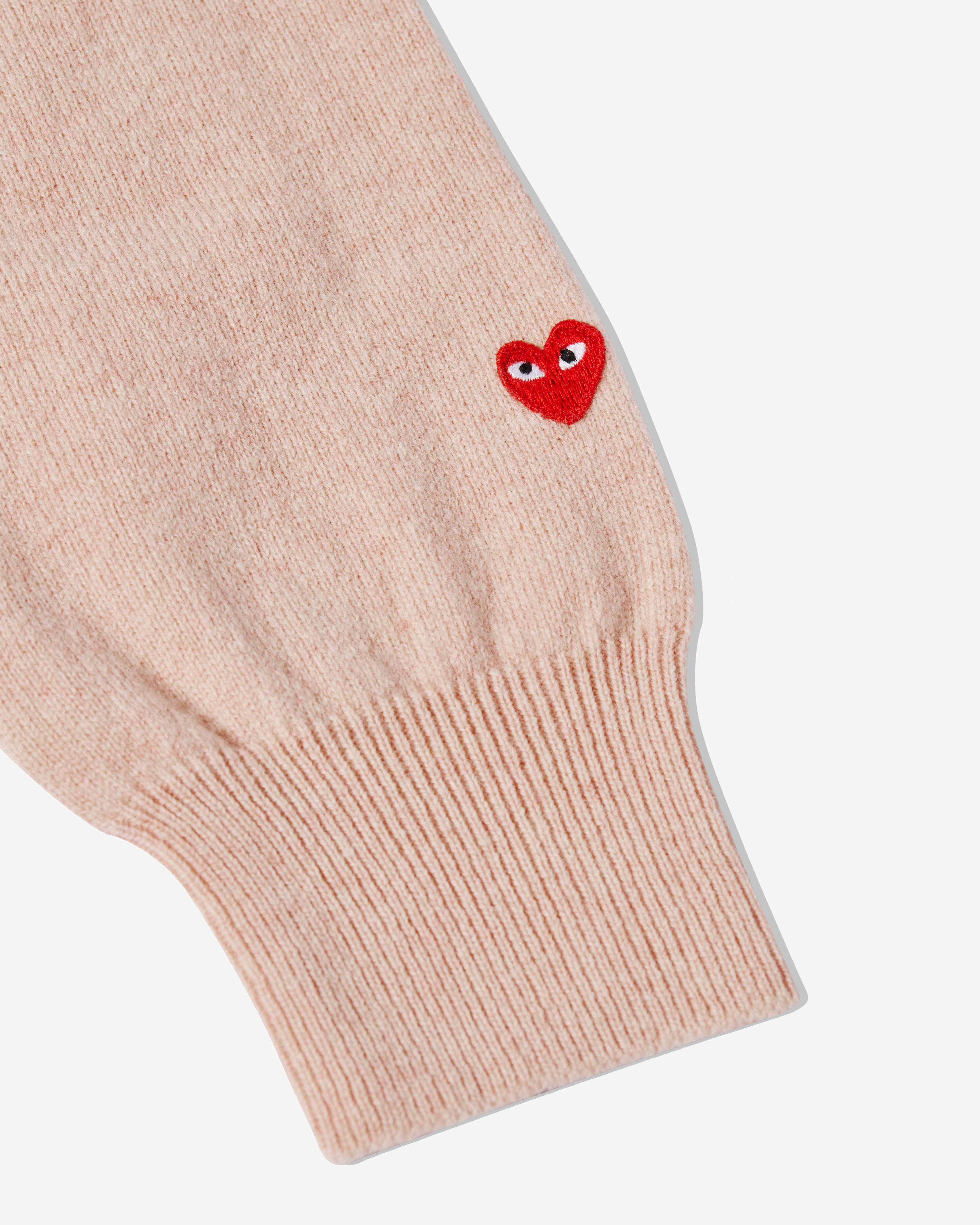 Play Comme des Garçons: Ladies' Cardigan (Light Pink) | DSMNY E-SHOP
