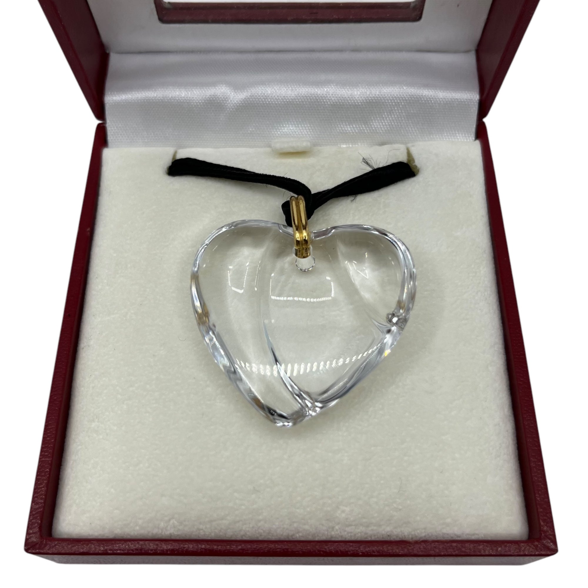 Baccarat(バカラ) Heart motif pendant glass necklace ハートモチーフ