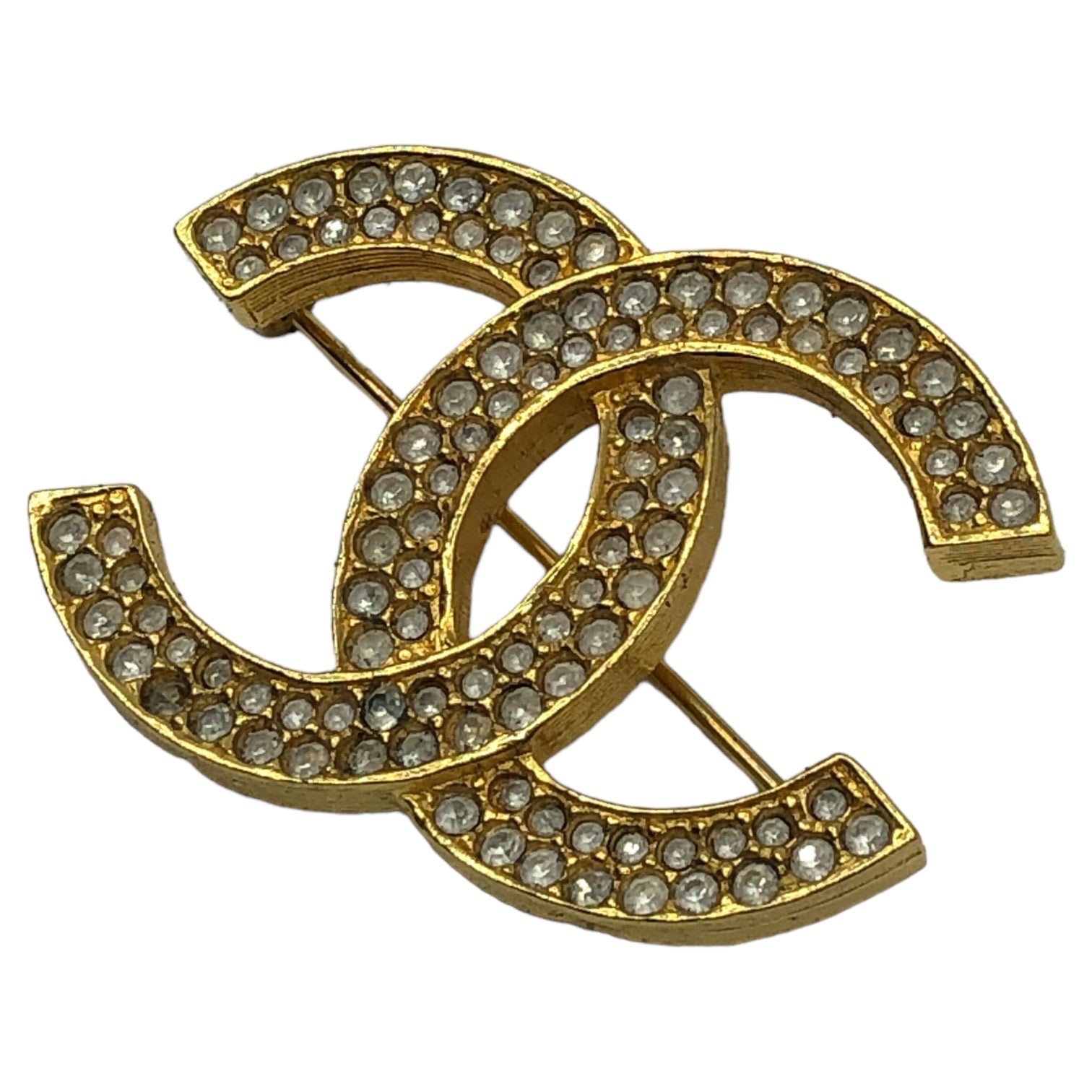 CHANEL(シャネル) Coco mark rhinestone brooch ココマーク ライン