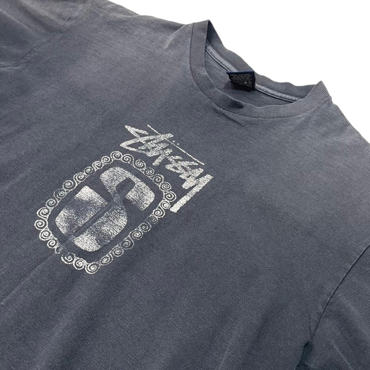 STUSSY(ステューシー) 90's~00's center logo Tシャツ センターロゴ 紺