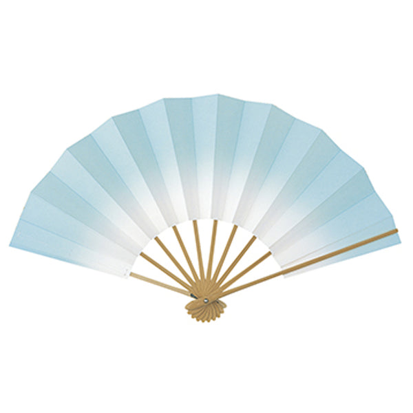舞扇子】あけぼのぼかしブルー 白竹・黒塗骨から選べます！！ – 日本の