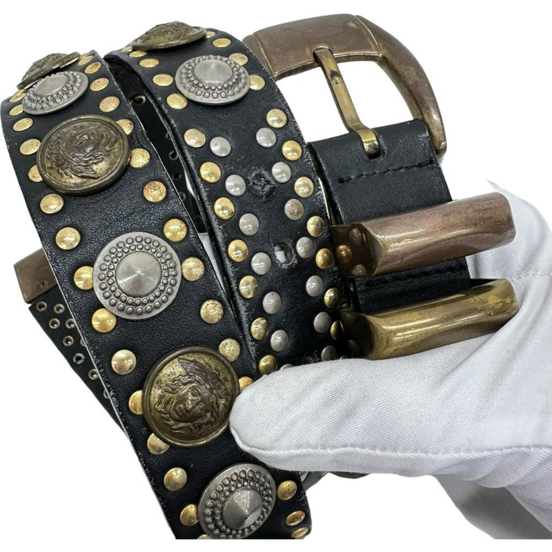 VERSACE/ヴェルサーチ】 ヴィンテージ メデューサコイン ベルト レザー