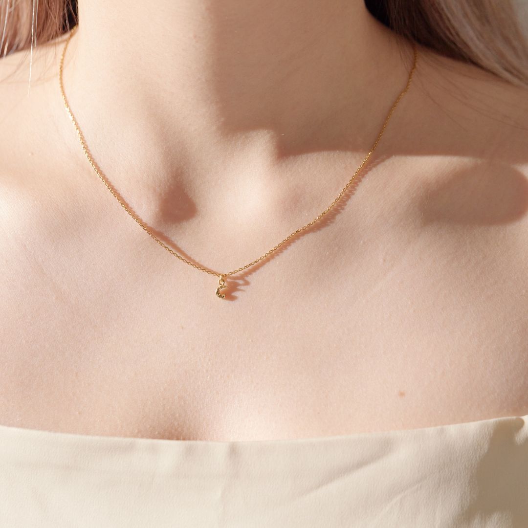 ハワイアンジュエリー/K10YG/プティット フィッシュフックムーン