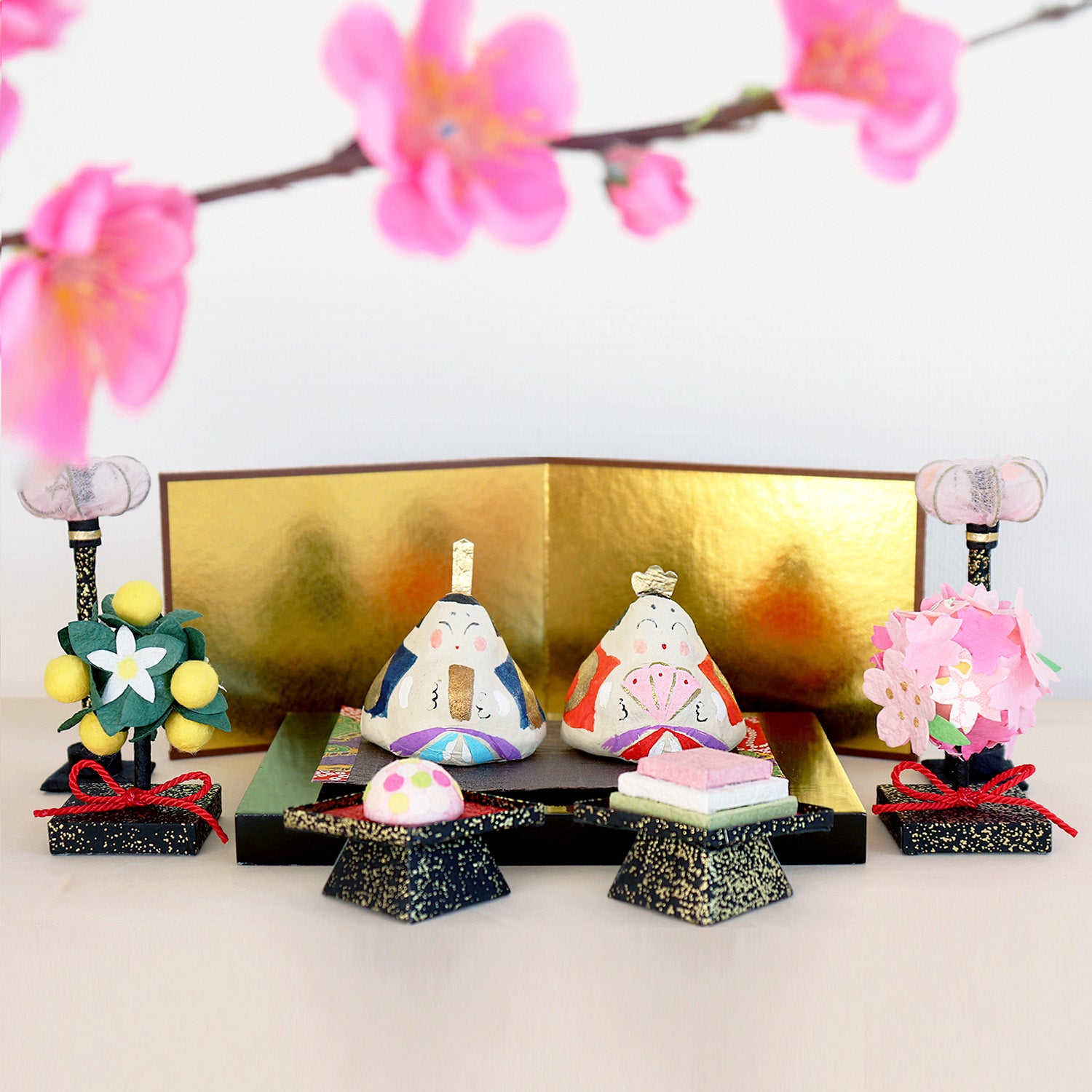 めでたや】桜と橘 和紙雛飾りめでたや遊び – めでたやオンラインショップ