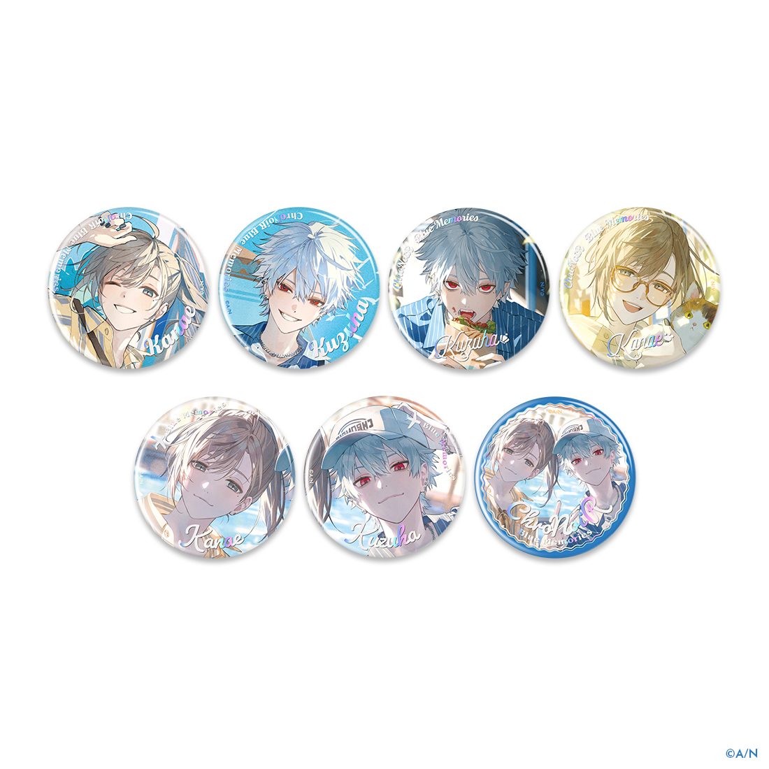 ChroNoiR Blue Memories】ランダムオーロラ缶バッジ｜にじさんじ