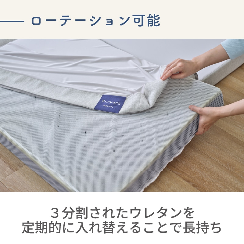 suyara #002 Bounce ふとん三つ折りタイプ(（シングル）97×195×9cm