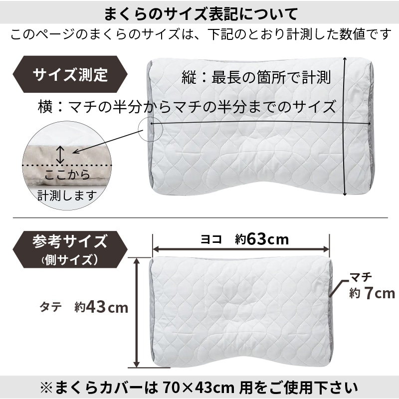 ファインクオリティプレミアム エラストマーパイプ枕 (ワイド／中)70