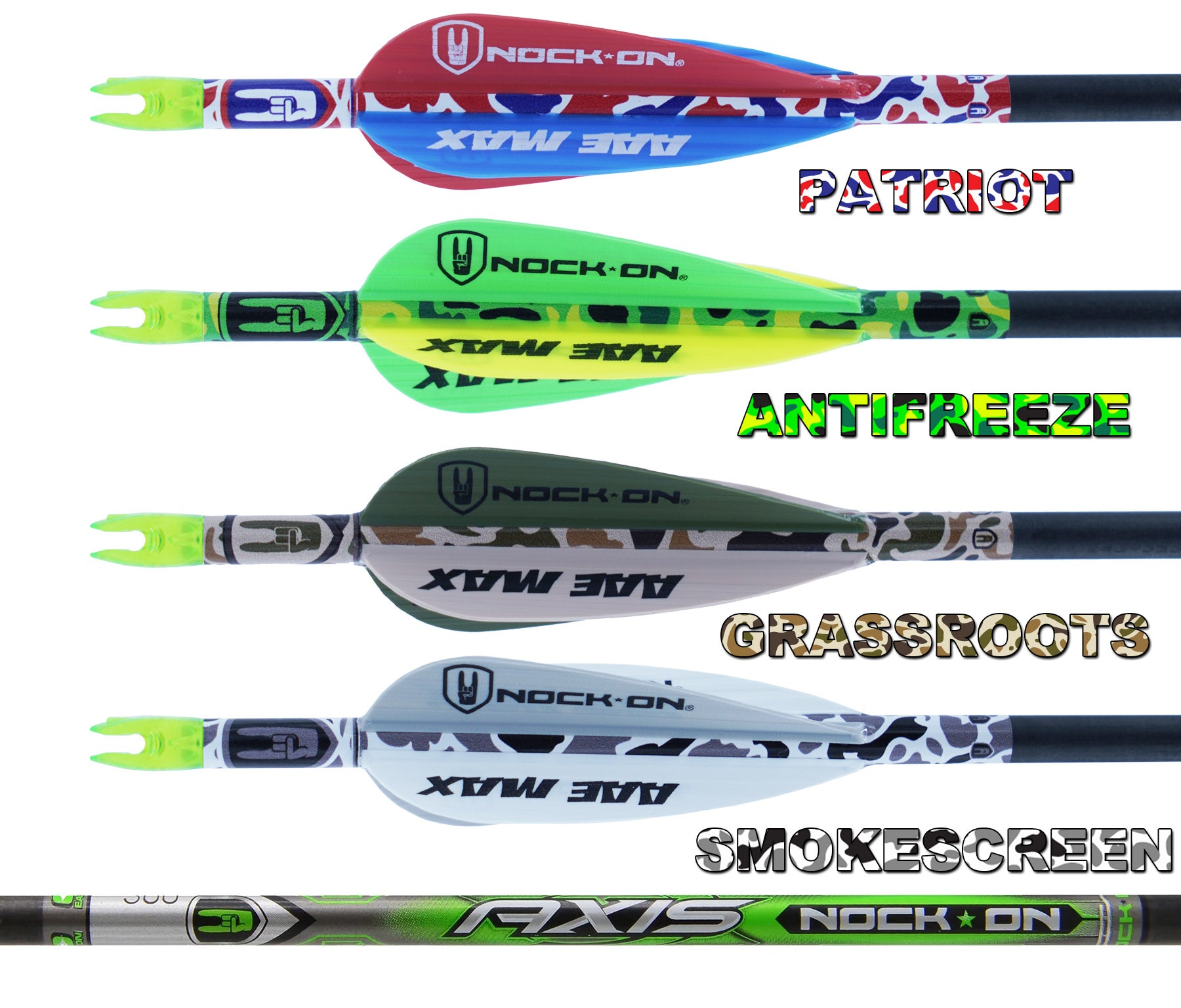 Hand Fletched Axis Match Grade Arrows Grassroots Edition (12ct