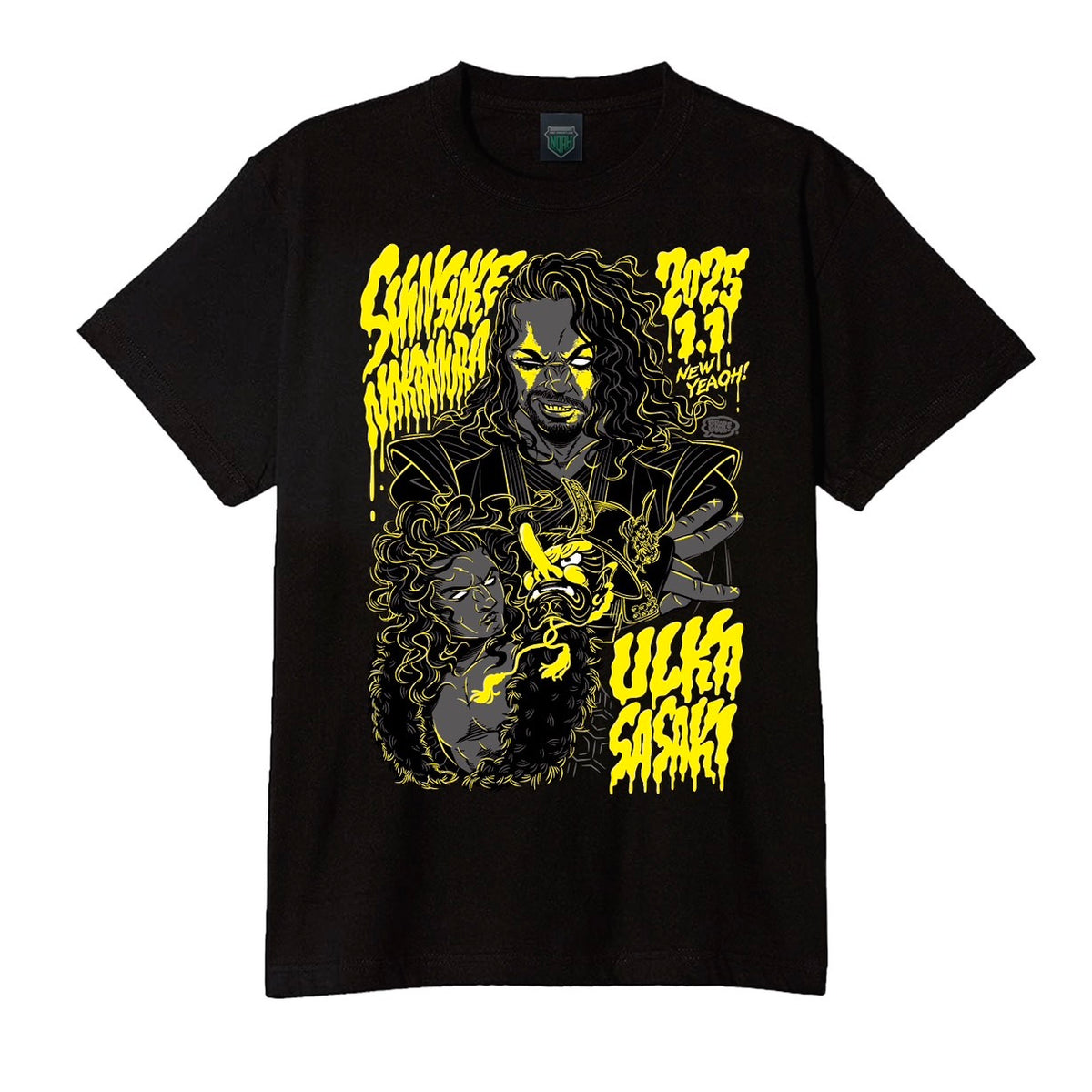 通販限定】NOAH×GRAPE BRAIN 中邑真輔VS佐々木憂流迦イラストTシャツ