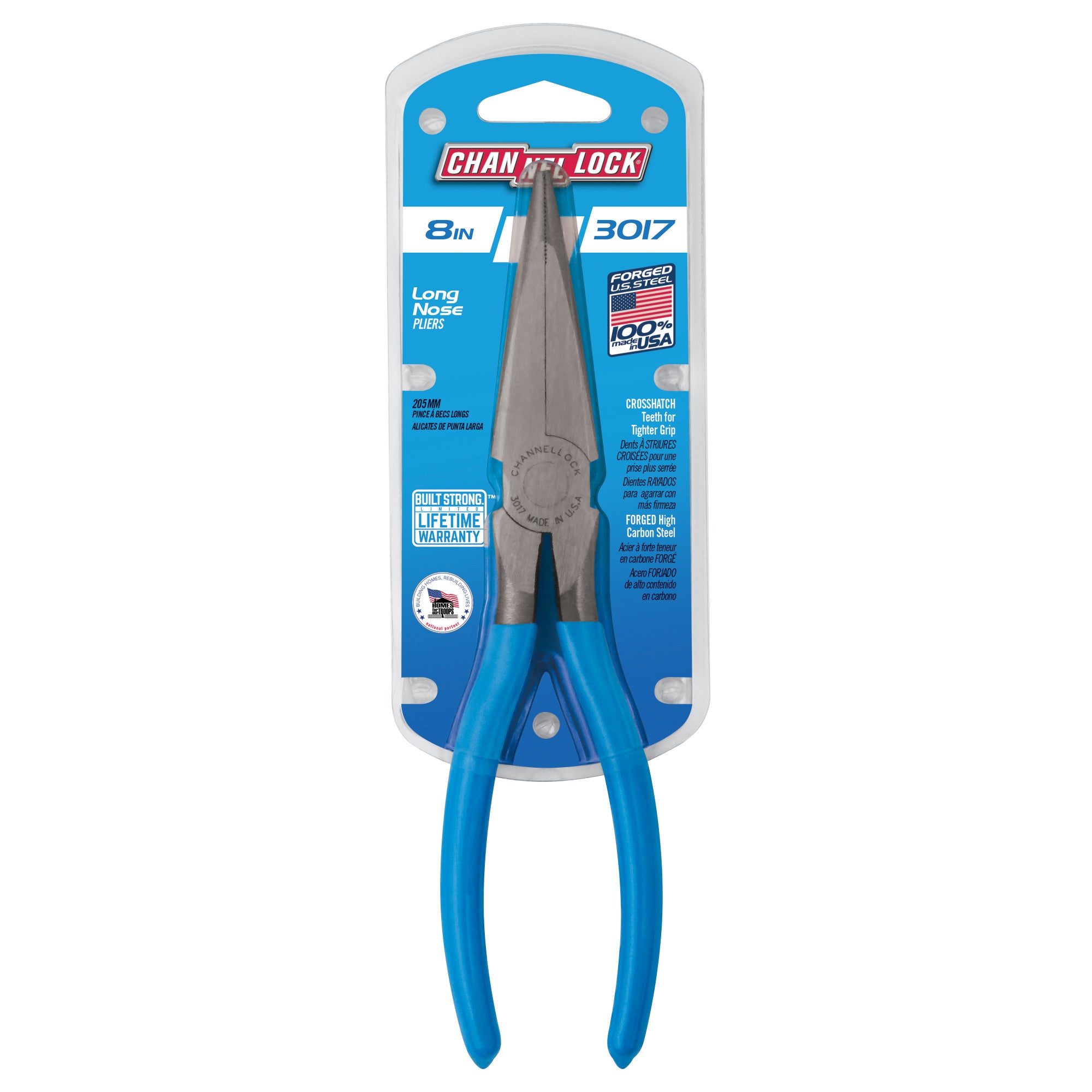 8-inch Long Nose Pliers (3017) – CHANNELLOCK®