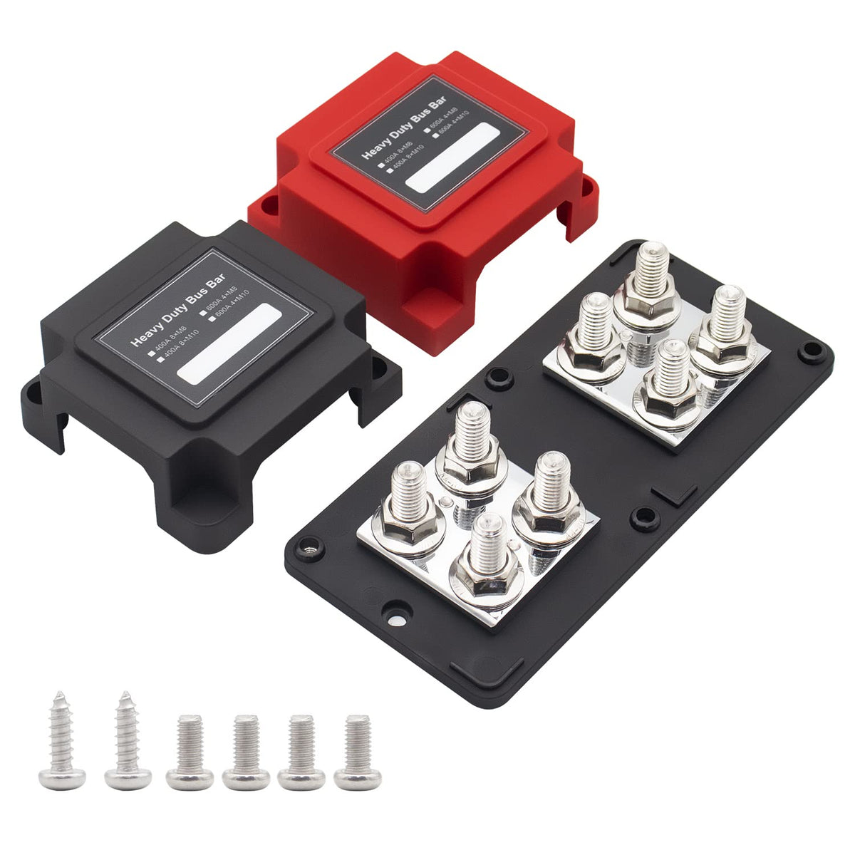 バスバー ターミナルボックス 各4端子 400A DC12V - 48V ネジサイズM8